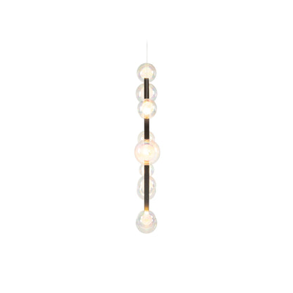 Sylanar Bubble Chandelier Metal Frame & Plastic Light Guide & Glass Bulbs 28.4"W x 3.9"D