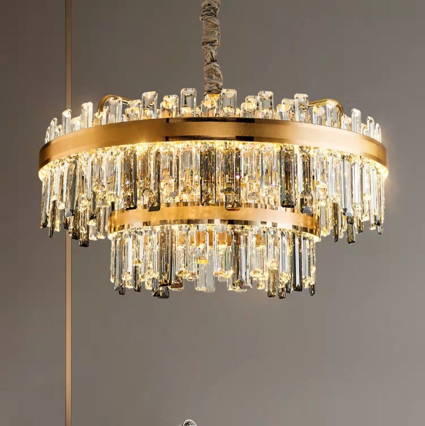 Modern Round/Rectangular Crystal Chandelier Collection For Living Room/Hallway/Dining/Bedroom