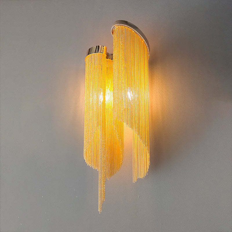 Fiona Aluminum Chain Tassel Wall Sconce - Richardrider
