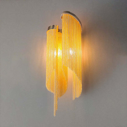 Fiona Aluminum Chain Tassel Wall Sconce - Richardrider