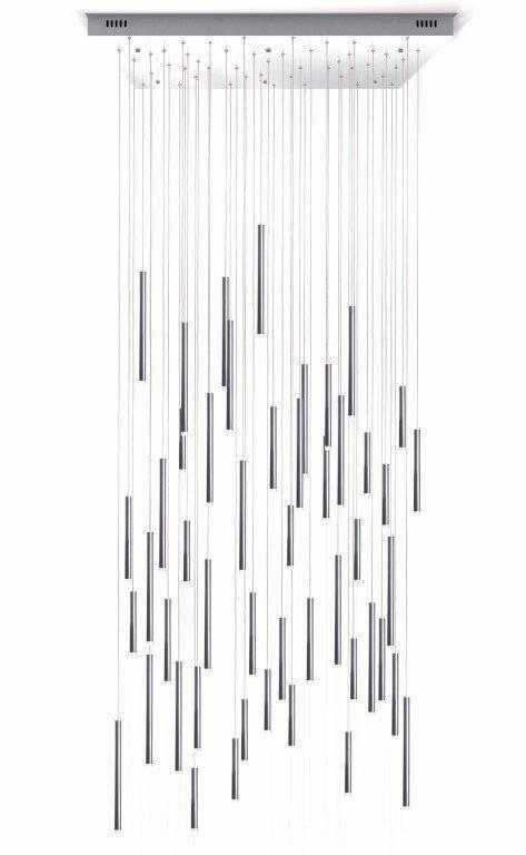 Bellini Square Tri-Tone Tubular Pendant Light Chandelier - Richardrider