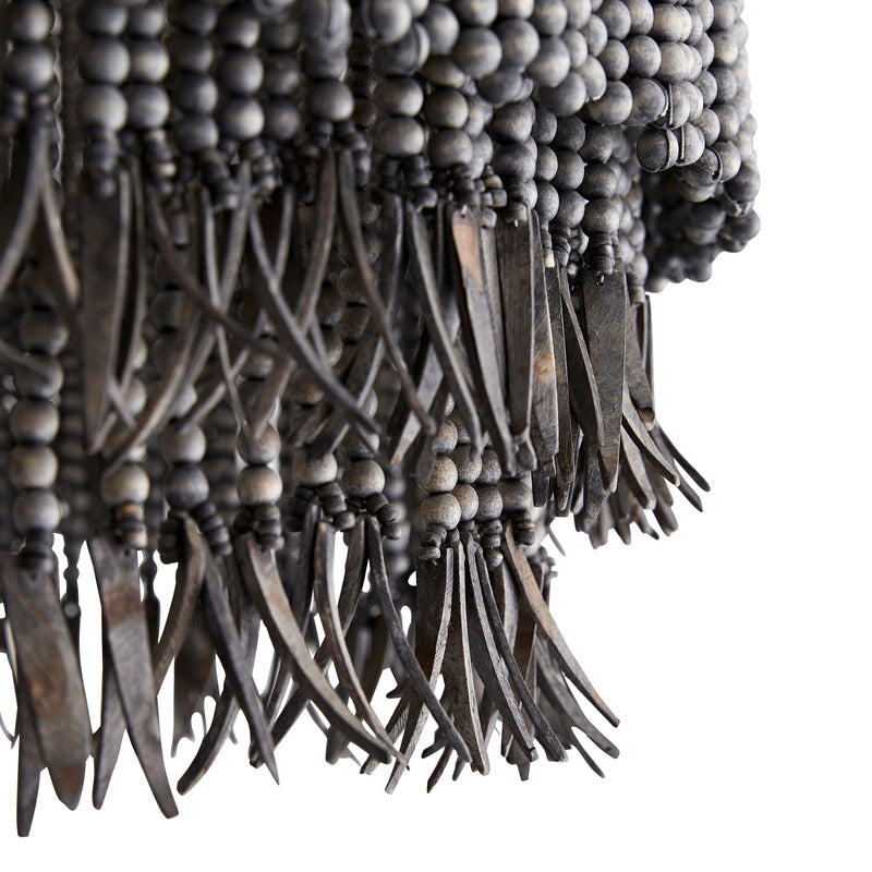 Yorylora Chandelier Iron & Steel & Wood 30"D