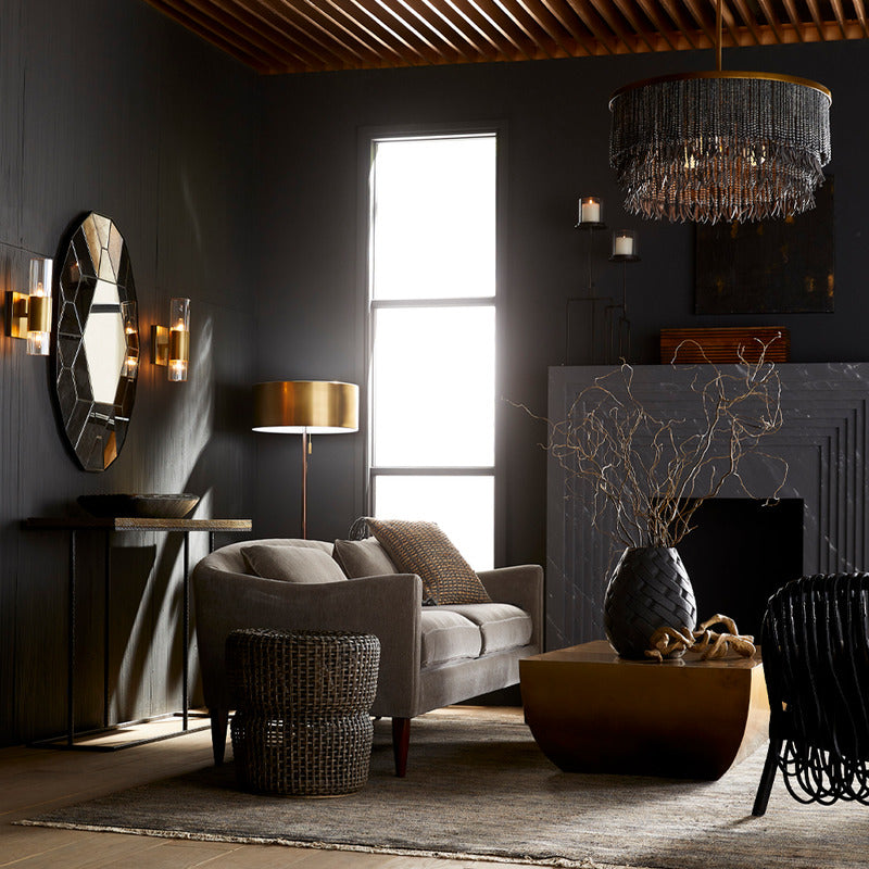 Yorylora Chandelier Iron & Steel & Wood 30"D
