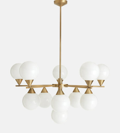 Spindle Glass Chandelier 35.4"W