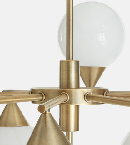 Spindle Glass Chandelier 35.4"W