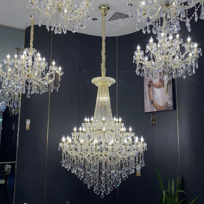 Extra Large French Candle Crystal Branch Chandelier for Foyer and Staircase - Richardrider