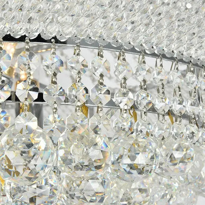 Kaler Elegant Luxury Living Room Three Tier Crystal Chandelier 30" D - Richardrider