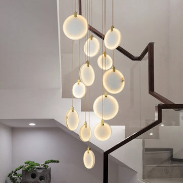 Queenie Alabaster Drop Long Round Chandelier - Richardrider