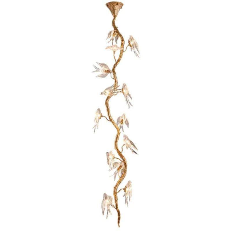 Lucky Bird Glass Tree Branch Chandelier For Staircase - Richardrider