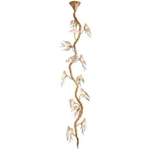 Lucky Bird Glass Tree Branch Chandelier For Staircase - Richardrider