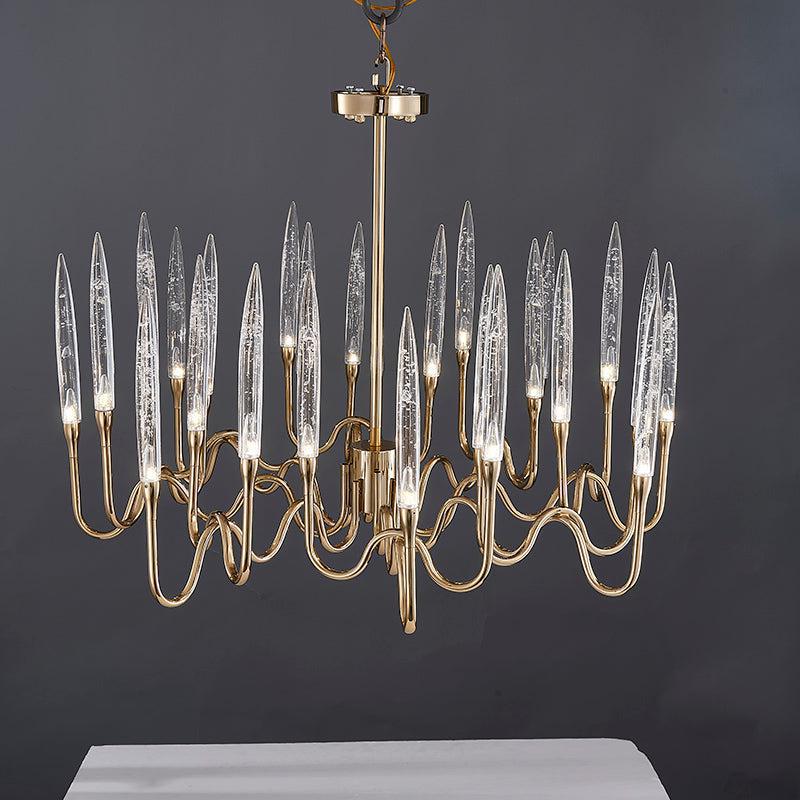 8141R Brass Glass chandelier - Richardrider