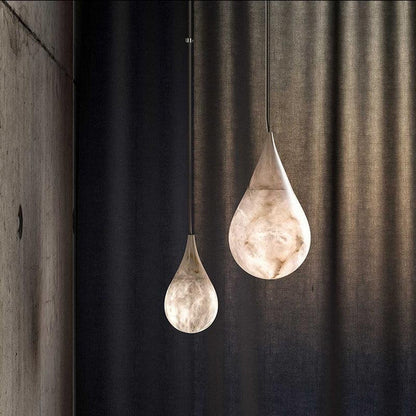 Alabaster Raindrop Pendant Lighting, Dining Table Pendant - Richardrider