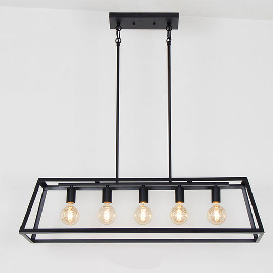 American Vintage Industrial Style Trapeziform Iron Chandelier for Clothing Stores/ Bars/Cafes/Restaurants