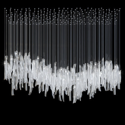 Linear Tube Cluster Chandelier