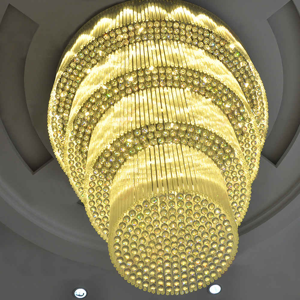 Large long crystal chandelier
