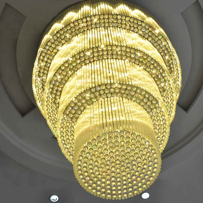 Large long crystal chandelier
