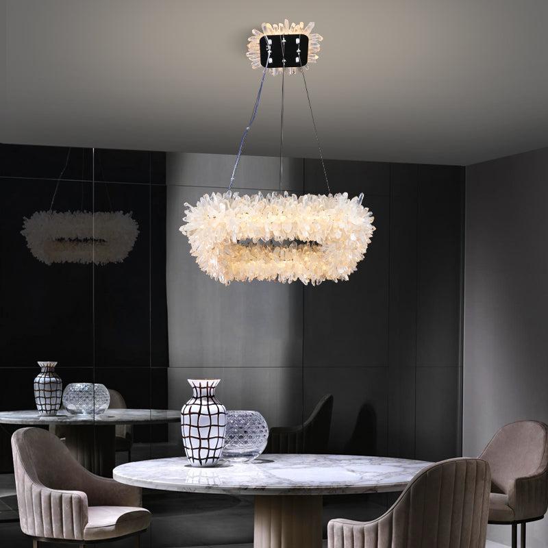 Derek Modern Crystal Cluster Square Chandelier - Richardrider