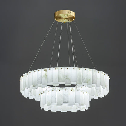 Halos Alabaster Round/Square Chandelier - Richardrider