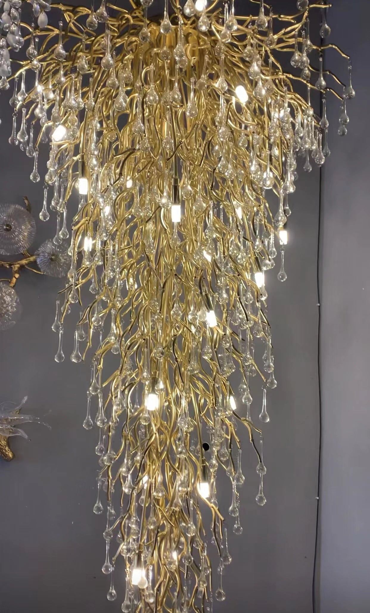 Water Drop Crystal Chandelier For Foyer/Staircase - Richardrider