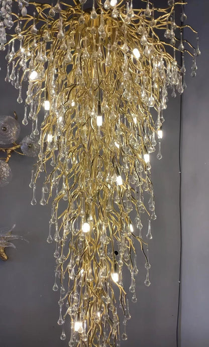 Water Drop Crystal Chandelier For Foyer/Staircase - Richardrider
