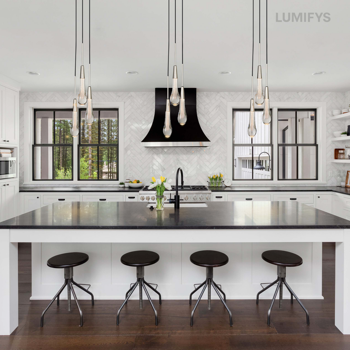 Soltaire Cluster Crystal Pendant 3 Light 5 Light 7Light - Richardrider