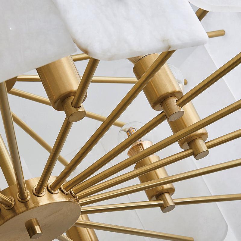 Alabaster Lorry Round Chandelier 20" 31" - Richardrider