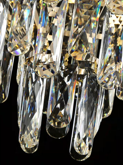 Foyer Staircase Chandelier Luxury K9 Crystal Ceiling Light For Living Room / Hallway - Richardrider
