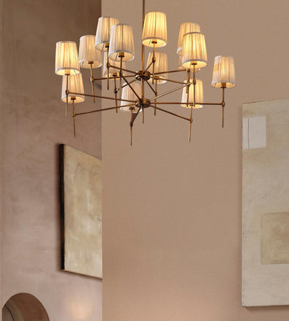 Isobella Chandelier, Antiqued Brass, Large