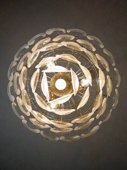 Murano Chandelier – 50 Lattimo glass – Transparent