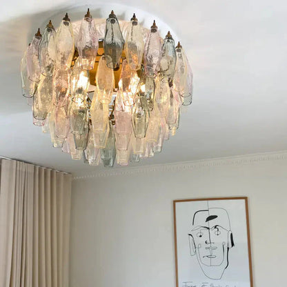 Murano Chandelier – Poliedri – 84 glasses – Multi
