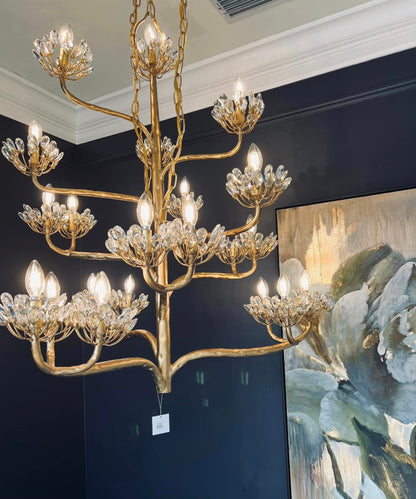 Luxury Branch Flower Chandelier in Gold for Living Room Staircase and Bedroom Lighting - Richardrider