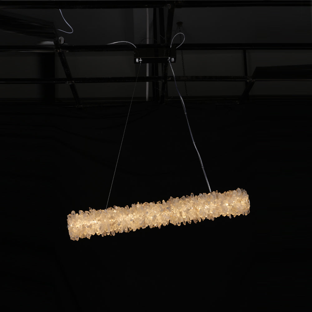 Cervine Linear Geode Quartz Crystal Pendant Light - Richardrider