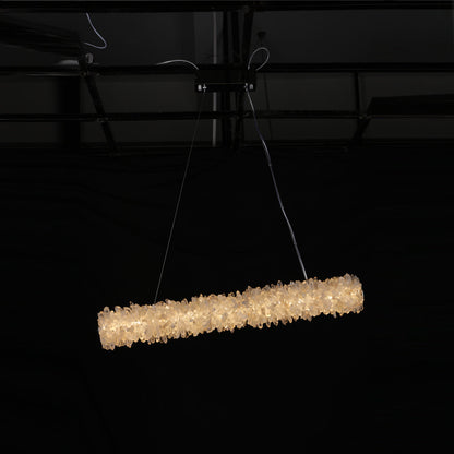Cervine Linear Geode Quartz Crystal Pendant Light - Richardrider