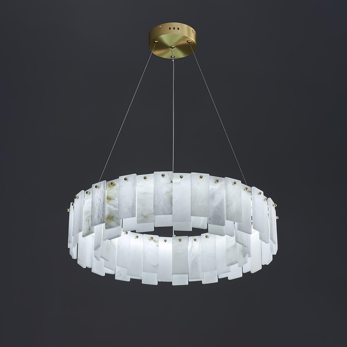 Halos Alabaster Round/Square Chandelier - Richardrider