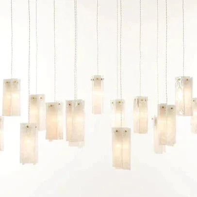 Art Design 1/25/60/84-Light Colorful Rectangle Cluster Glass Tile Pendant/Chandelier - Richardrider