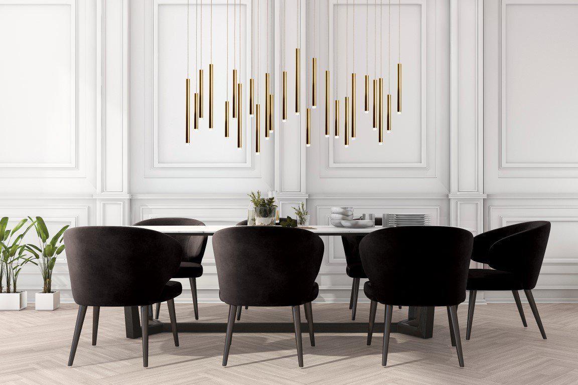 Bellini Rectangular Tri-Tone Tubular Pendant Light Chandelier - Richardrider