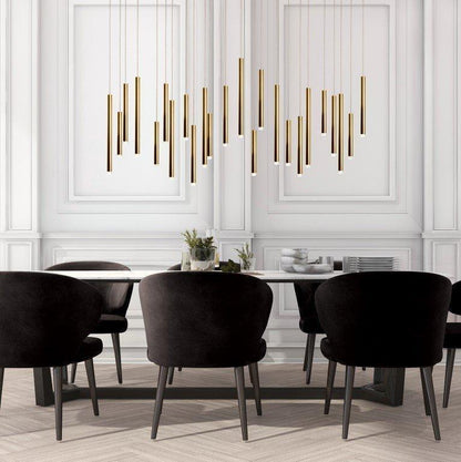 Bellini Rectangular Tubular Pendant Light Chandelier - Richardrider