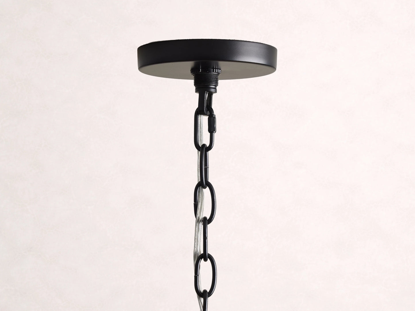 Rosalind Rattan Chandelier in Black