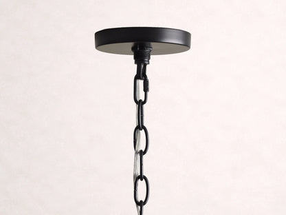 Rosalind Rattan Chandelier in Black
