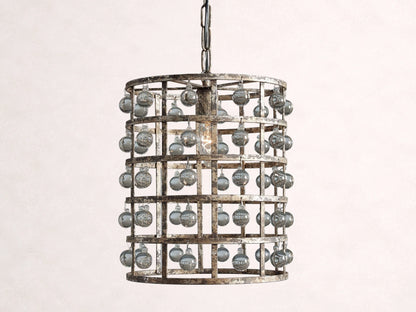 La Cage 12" Pendant in Silver Clay