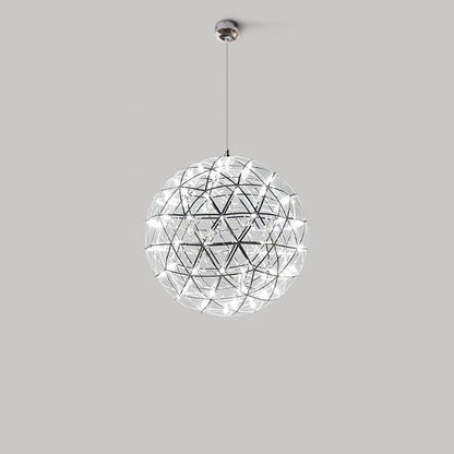 Round Starry Sky Chandelier Light Fire Ball Ceiling Lighting for Living Room/Cottage/High-ceiling