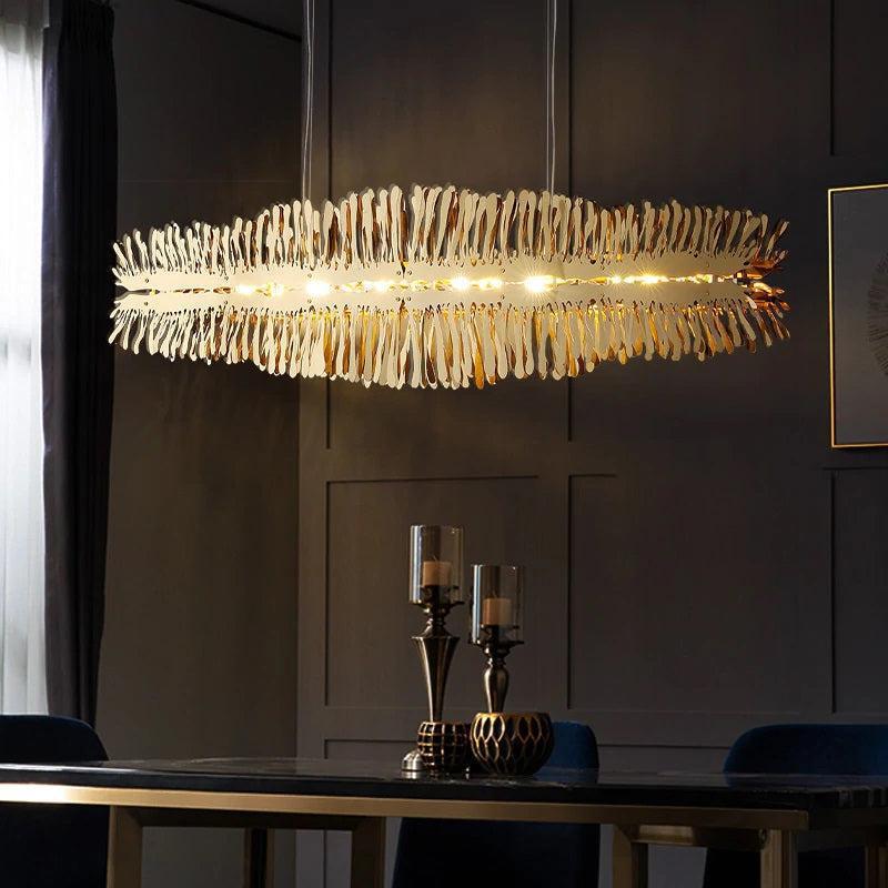 Clemo Island Gold Chandelier In Stainless Steel - Richardrider