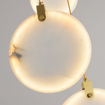 Queenie Alabaster Drop Long Round Chandelier - Richardrider