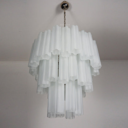 Murano Glass Chandelier – 48 tubes – matte white