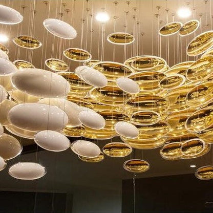 Modern Artistic Unique Golden Dragon Egg Pendant Ceiling Light Fixture for Staircase/ Sales Center/ Hotel - Richardrider