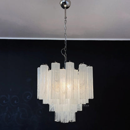 Murano Glass Alabaster White Chandelier – 36 Tubes