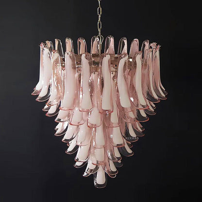 Murano Glass Chandelier – 52 petals – Pink