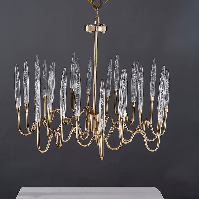 8141R Brass Glass chandelier - Richardrider