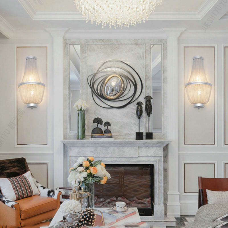 Tassel Aluminum Chain Wall Sconce In Living Room - Richardrider