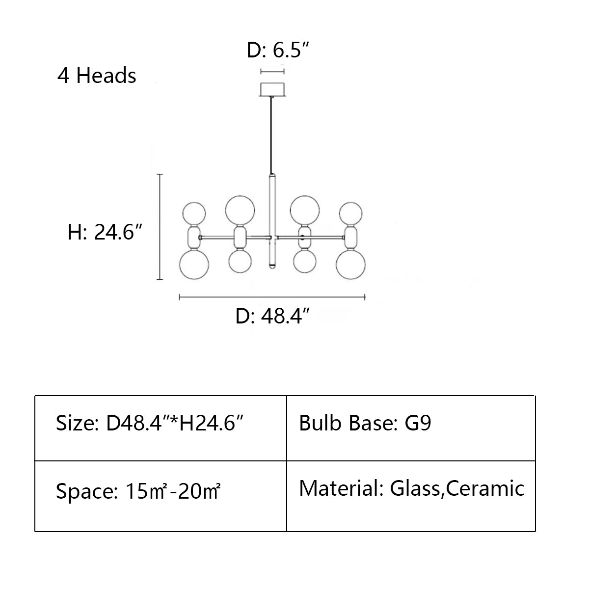 Designer Model Minimalist Multi-bulb Combination Chandelier for Living/Dining Room